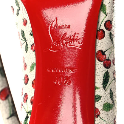 Christian Louboutin Calf Caviar Cerise Pigalle Follies 100 Pumps 40.5 Latte 6 of 8