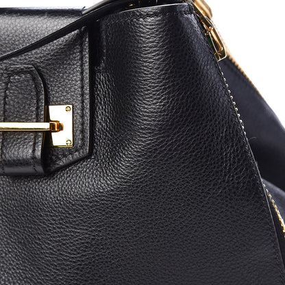 Tom Ford Grained Calfskin Sedgwick Medium Zipper Tote Black 11 of 15
