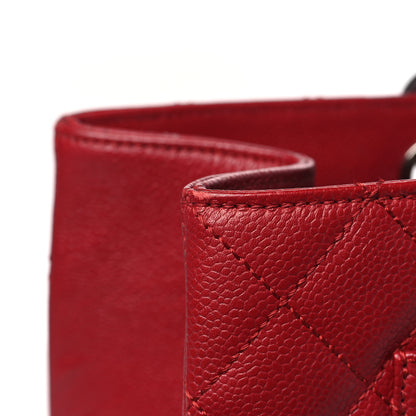 Chanel Caviar Quilted XL Grand Shopping Tote GST Red 11 of 14