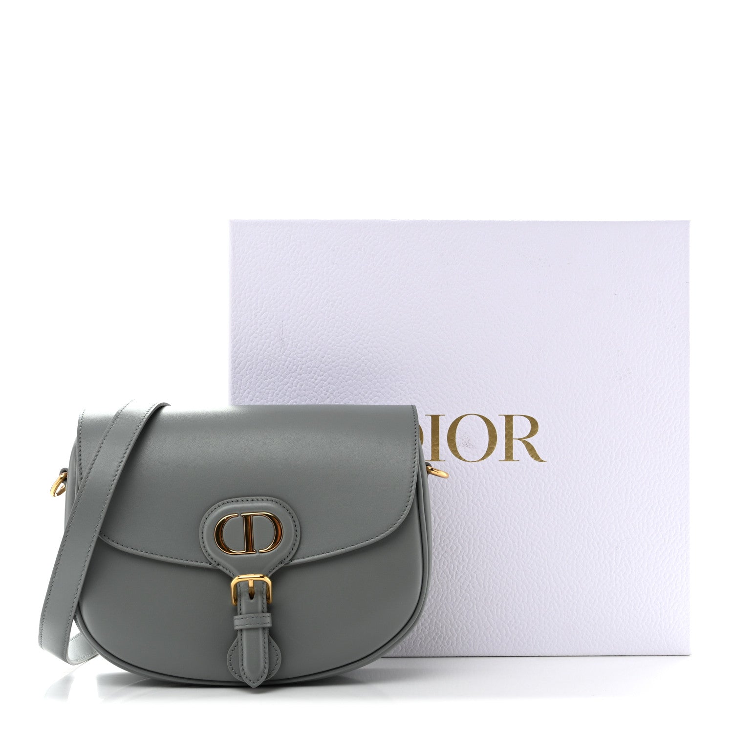 Christian Dior Box Calfskin Medium Bobby Flap Gray 12 of 12