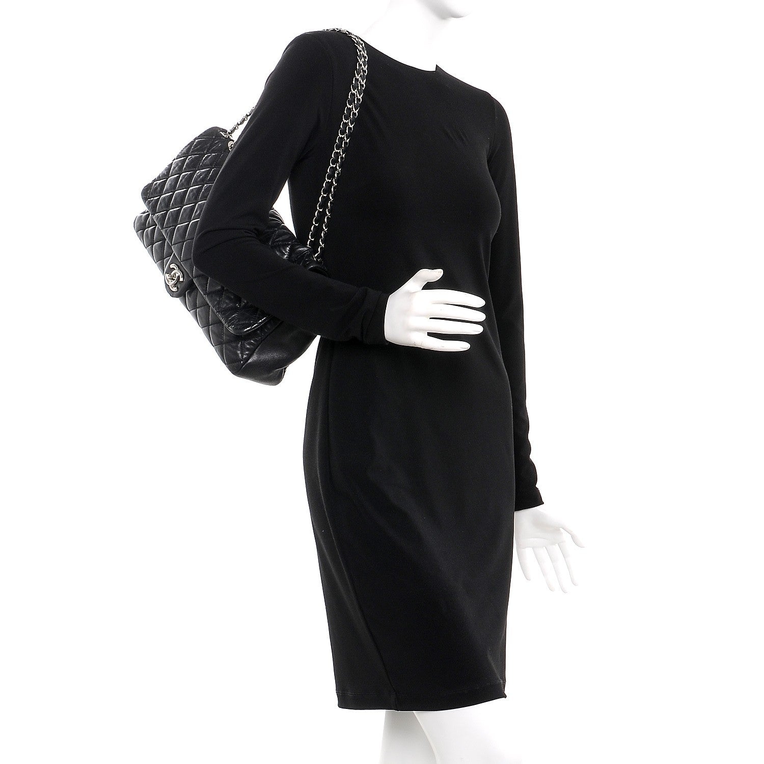Chanel Lambskin Jumbo Coco Rain Flap Black 2 of 9