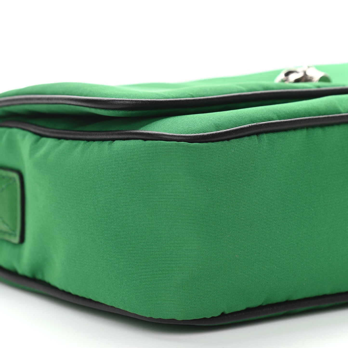 Nylon Skull Camera Crossbody Bag Green