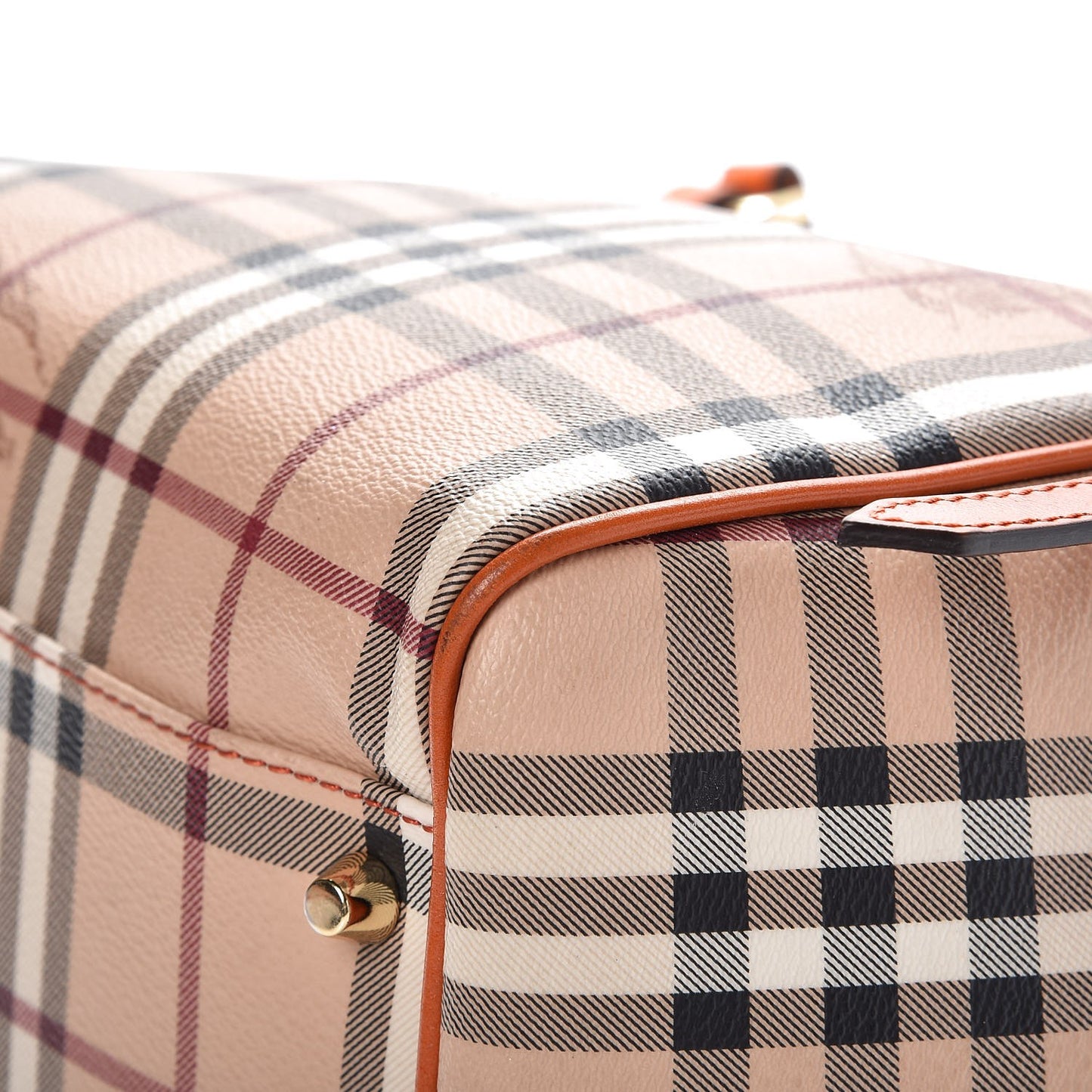 Haymarket Check Small Canterbury Tote Burnt Amber