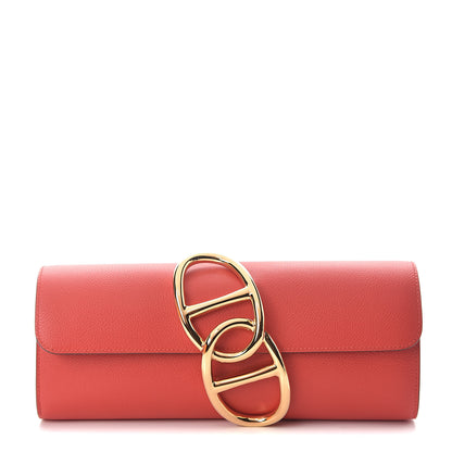 Hermes Evercolor Egee Clutch Rouge Tomate 1 of 6