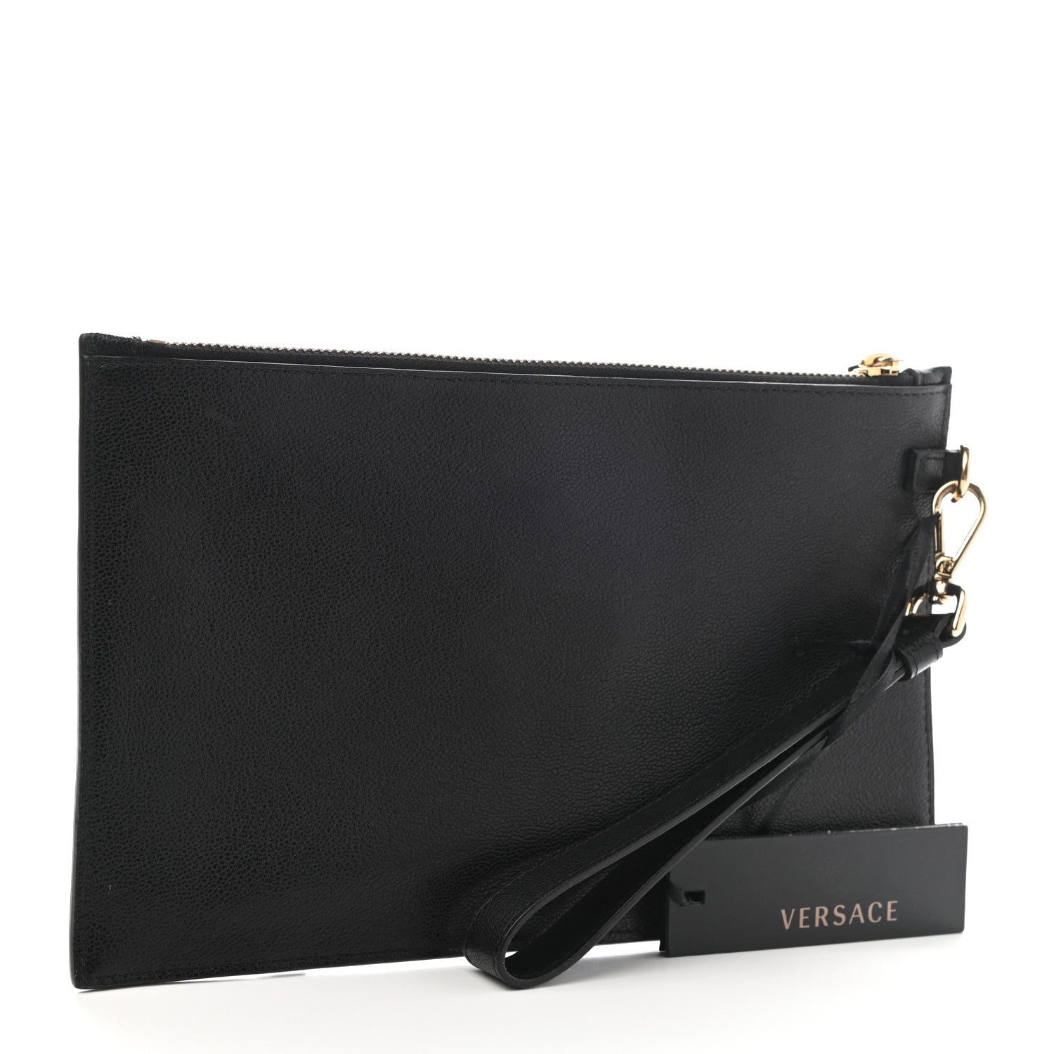 Versace Vitello Studded Medusa Head Pochette Black 3 of 7