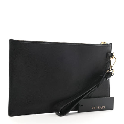 Versace Vitello Studded Medusa Head Pochette Black 3 of 7