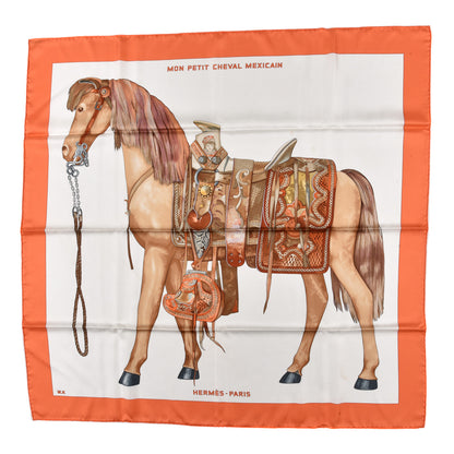 Hermes Silk Mon Petit Cheval Mexicain Scarf 90 1 of 5