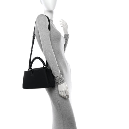 Louis Vuitton Taurillon Capucines East West MM Matte Black 2 of 9