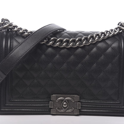 Chanel Caviar Quilted Medium Boy Flap Black 11 of 12