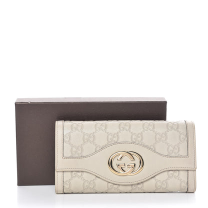 Gucci Guccissima Sukey Continental Wallet Off White 9 of 9