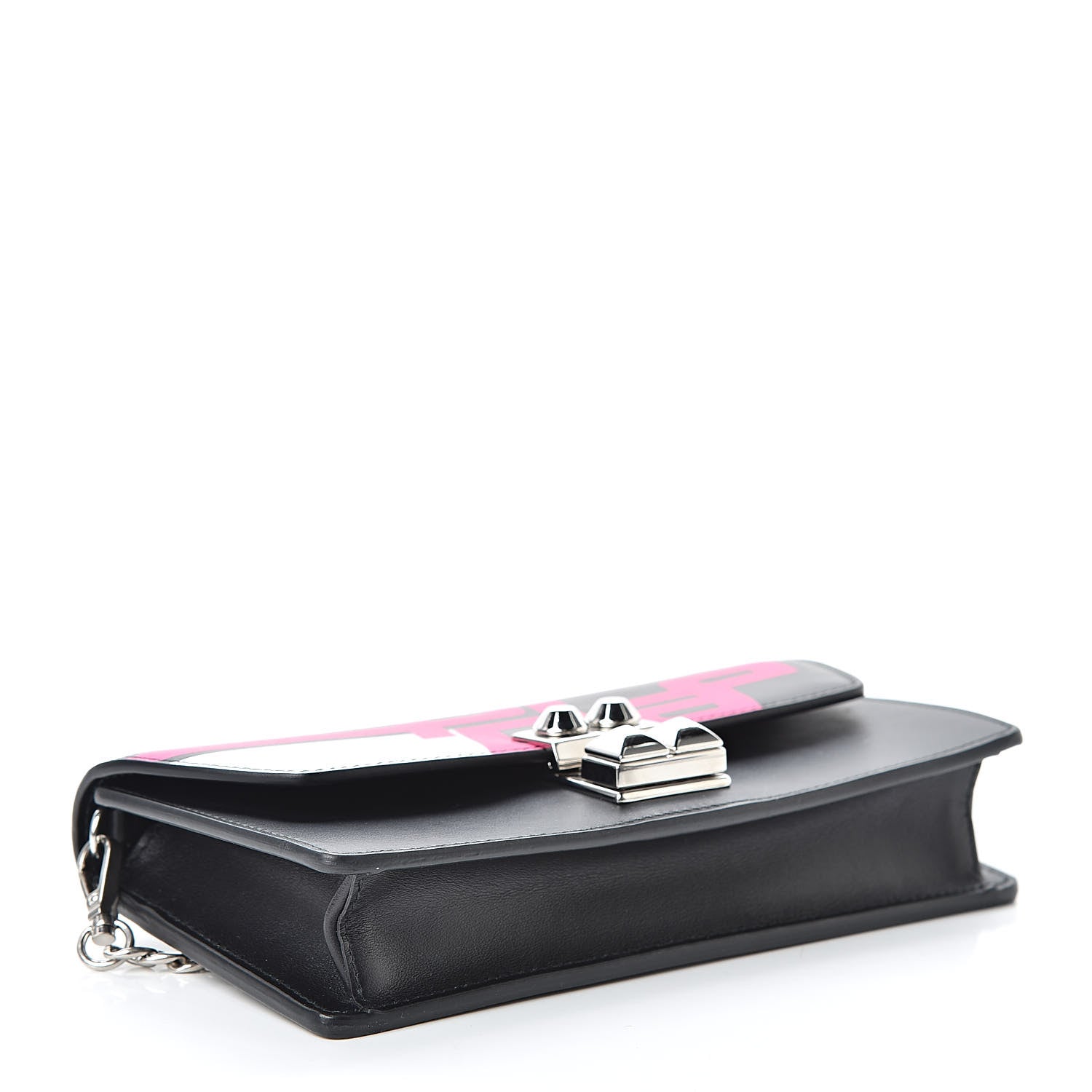 Prada City Calfskin Racing Logo Mini Elektra Crossbody Bag Fuxia Black 4 of 11