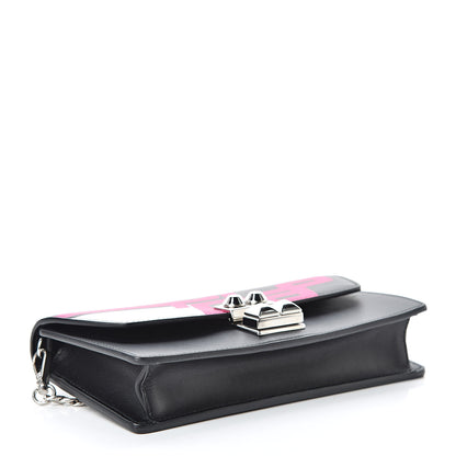 Prada City Calfskin Racing Logo Mini Elektra Crossbody Bag Fuxia Black 4 of 11