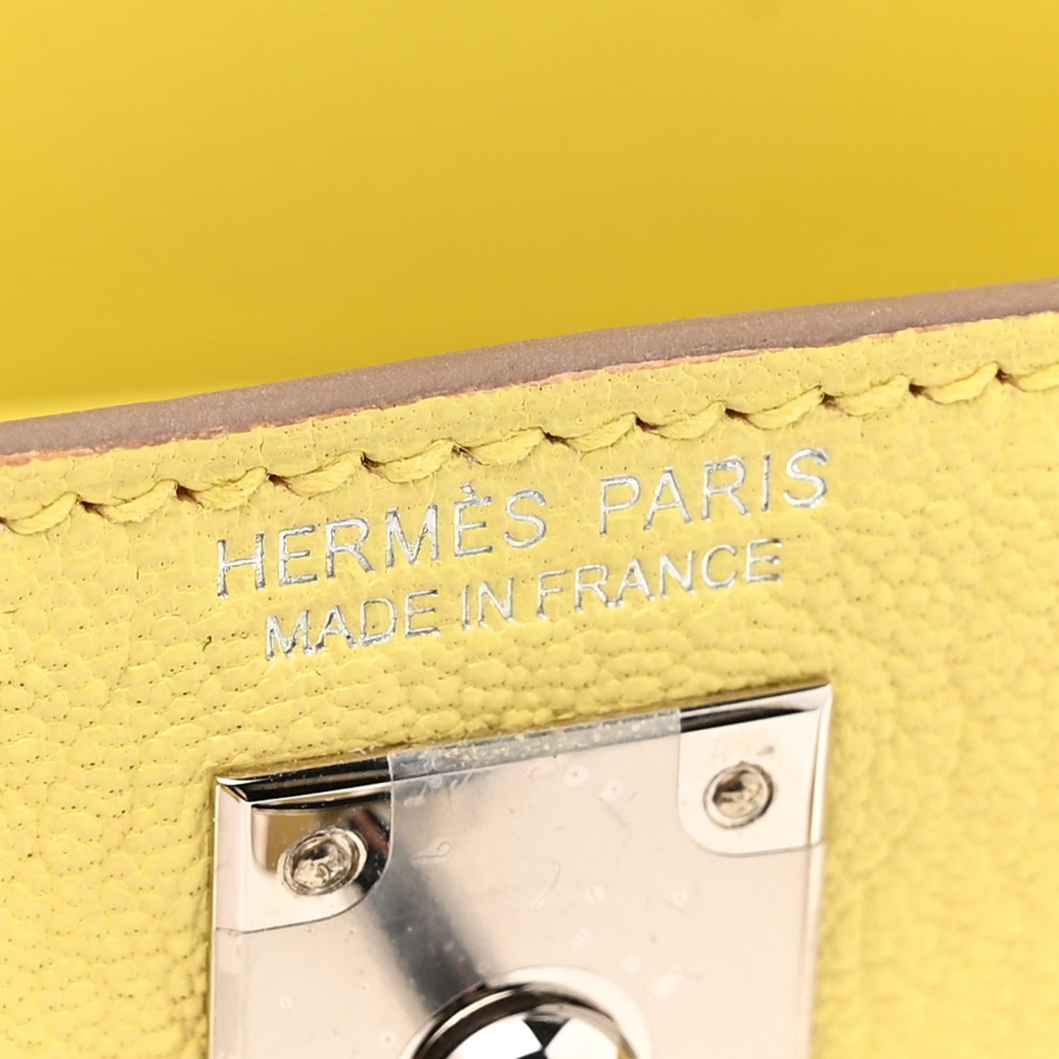 Hermes Chevre Mysore Mini Kelly Sellier 20 Limoncello 6 of 13