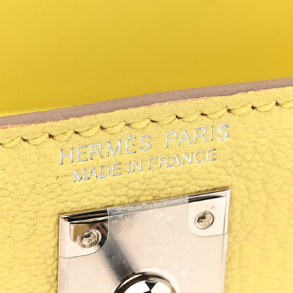 Hermes Chevre Mysore Mini Kelly Sellier 20 Limoncello 6 of 13