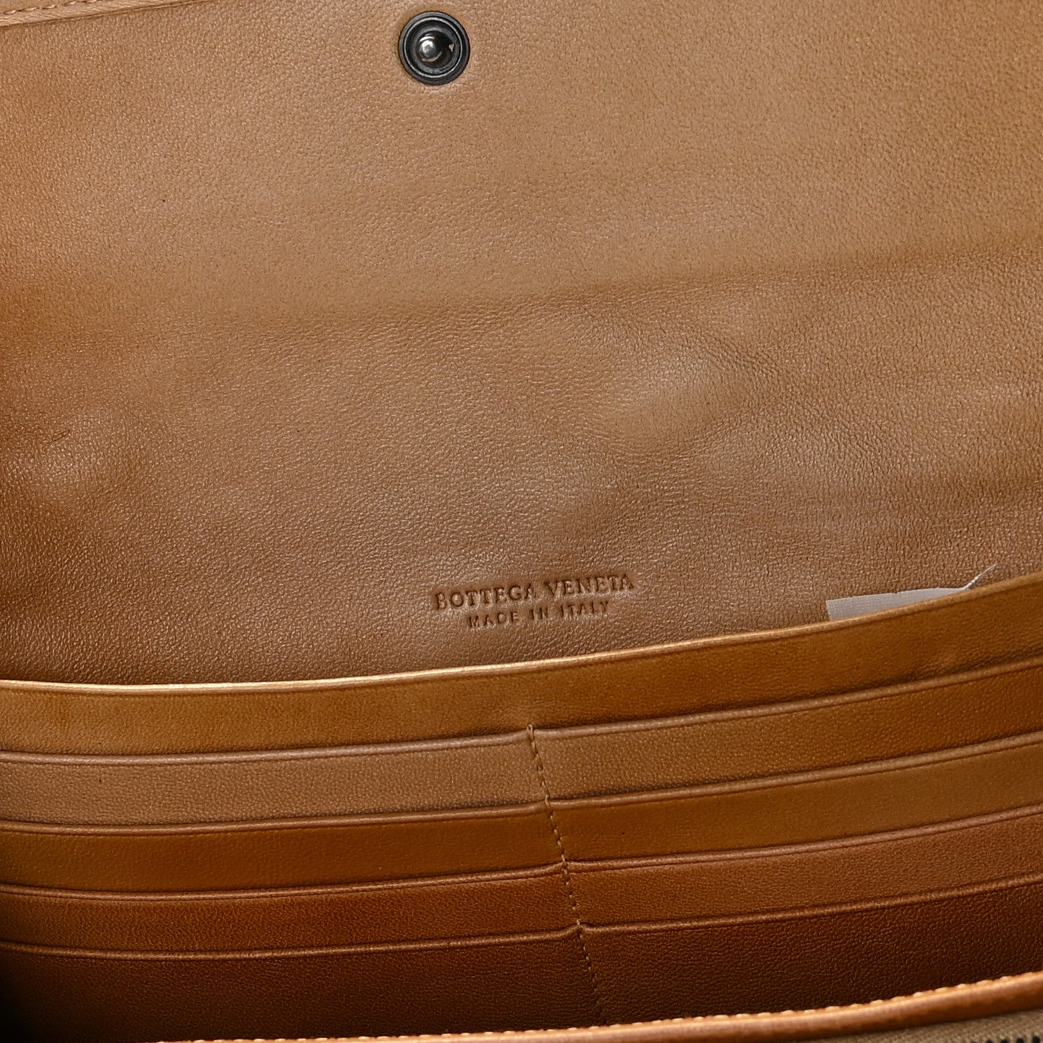 Bottega Veneta Nappa Intrecciato Continental Flap Wallet Camel 11 of 13