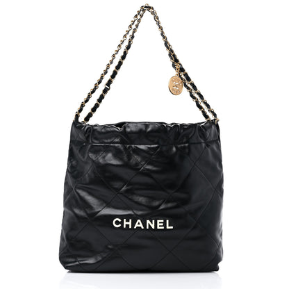 Chanel Calfskin Quilted Small Chanel 22 Black 2 of 9