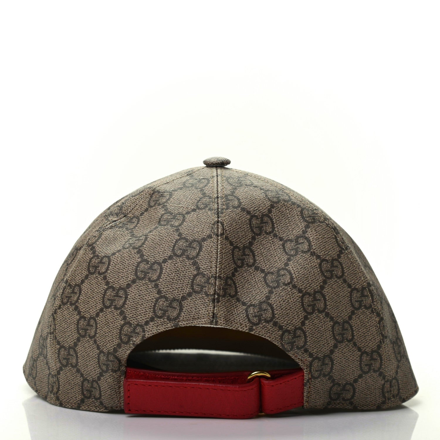 Gucci GG Supreme Monogram Apple Print Baseball Hat M Beige Red 5 of 8
