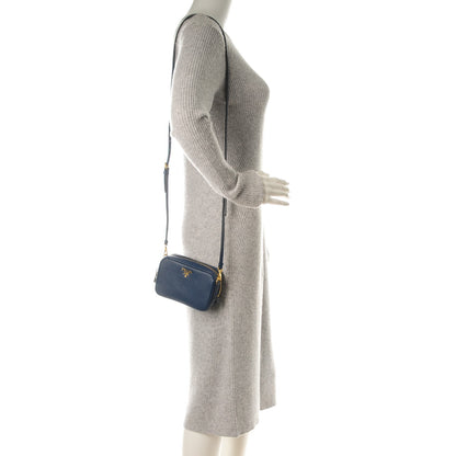 Prada Saffiano Mini Camera Crossbody Bleuette 2 of 7