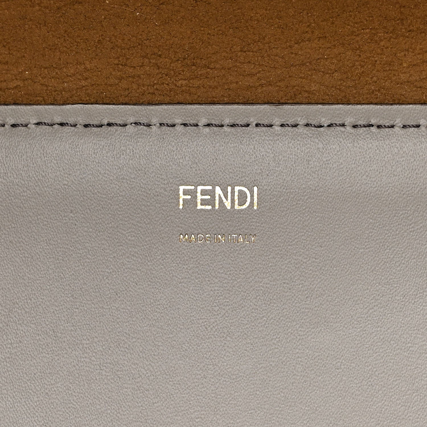 Fendi Vitello King Tamponato Plexiglass Logo Embossed Large Fendi Sunshine Shopper Tote Ghiaccio 6 of 11