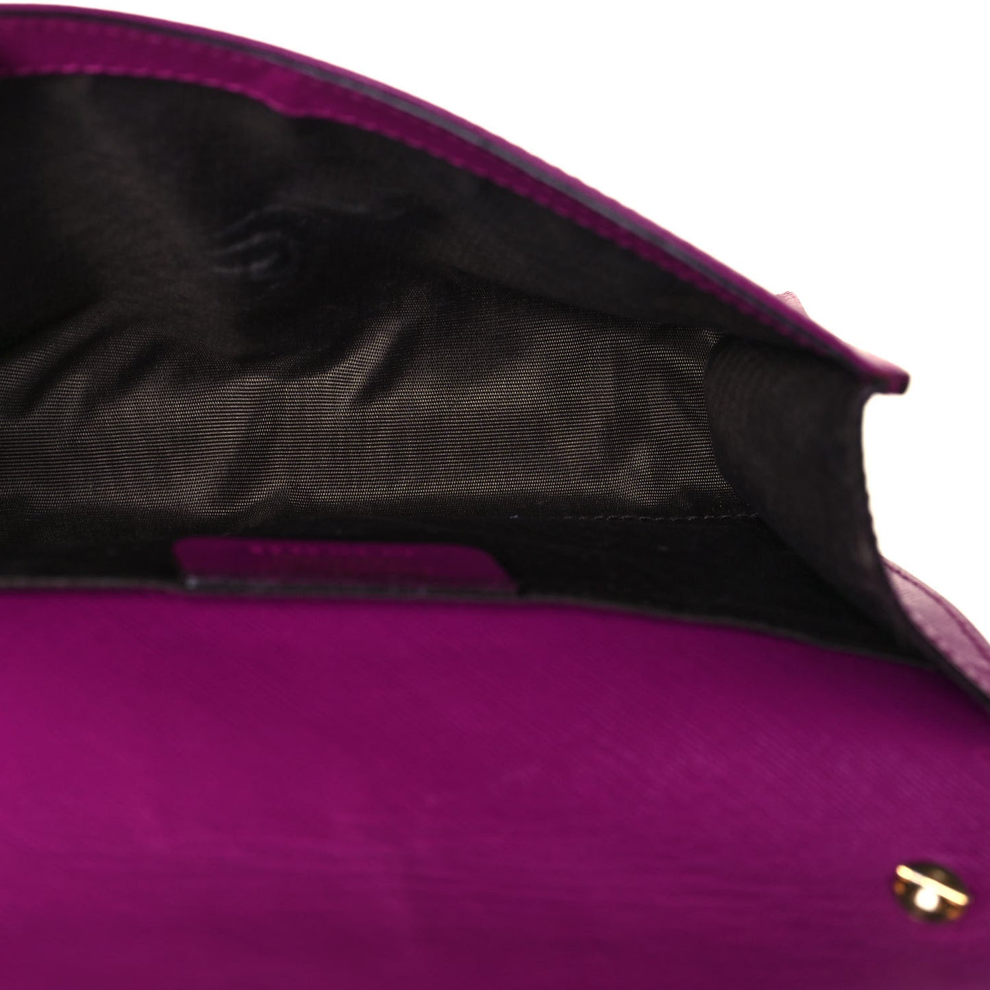 Hammered Calfskin Vara Chain Flap Crossbody Purple