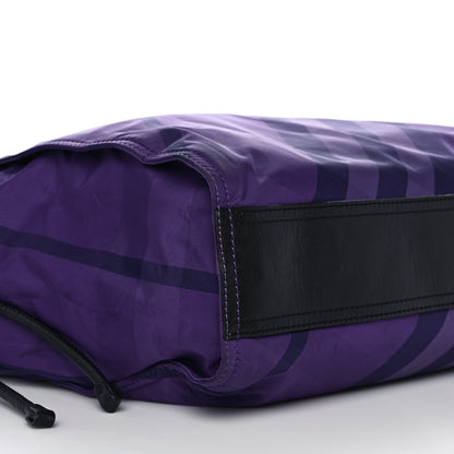 Burberry Nylon Check Small Buckleigh Packable Tote Regency Purple 9 of 13