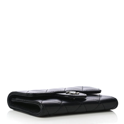 Chanel Lambskin Quilted Flap Card Holder Black 4 of 13