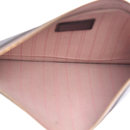 Louis Vuitton Damier Ebene Neverfull MM GM Pochette Rose Ballerine 5 of 13