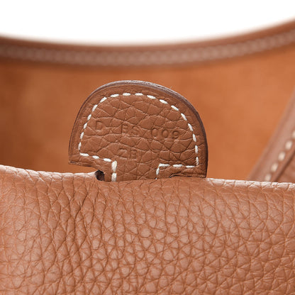 Hermes Taurillon Clemence Evelyne III PM Gold 9 of 10