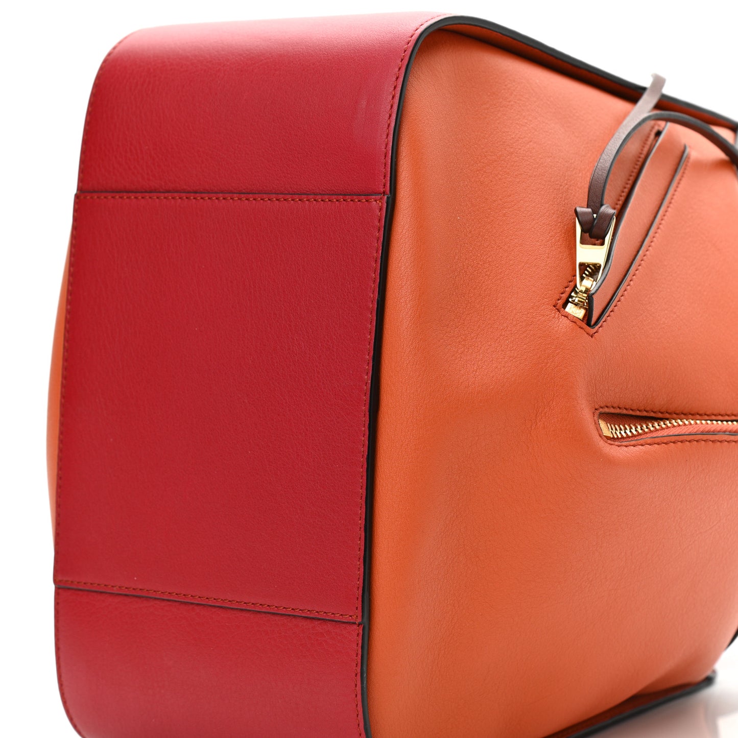 Calfskin Small Hammock Shoulder Bag Ginger Red