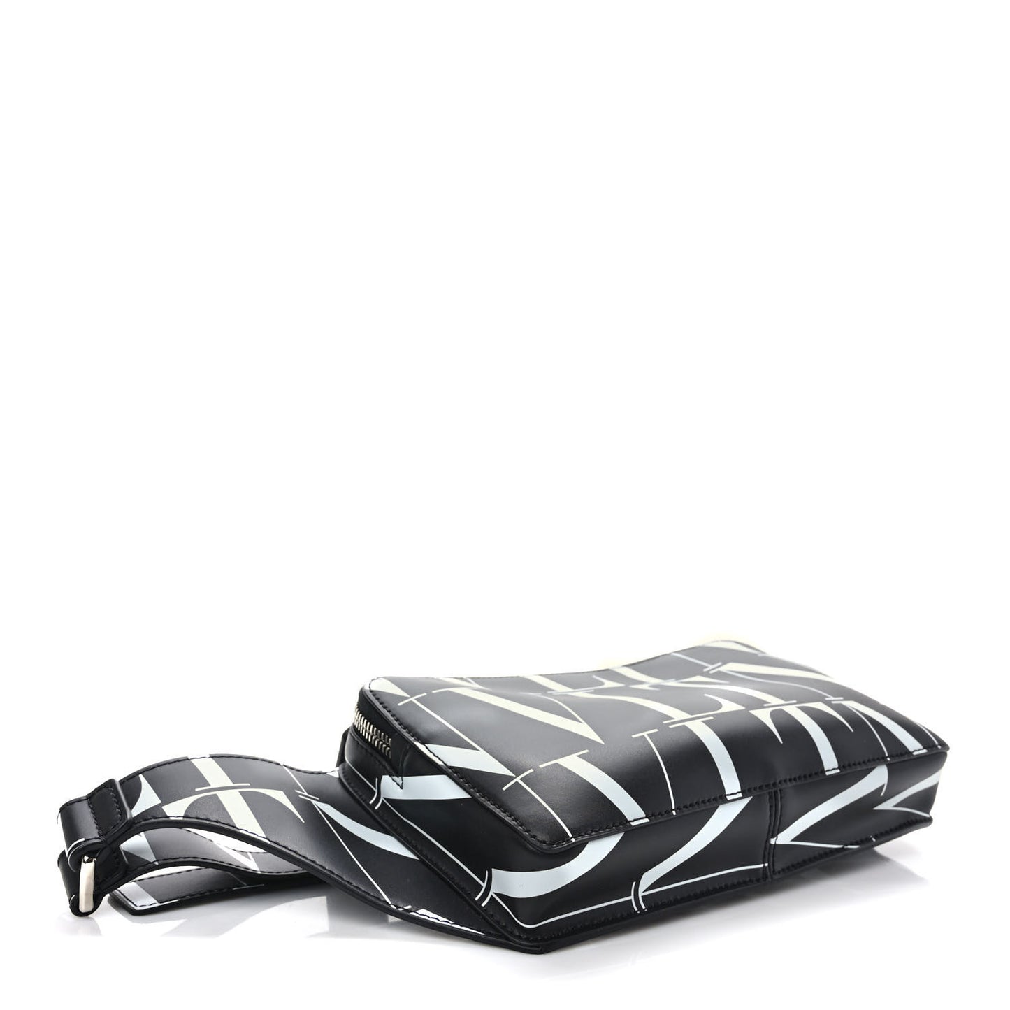 Calfskin Mens VLTN Belt Bag Black White