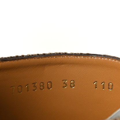 Gucci Monogram Jumbo GG Calfskin Interlocking G Anna Boots 38 Camel Ebony 6 of 7