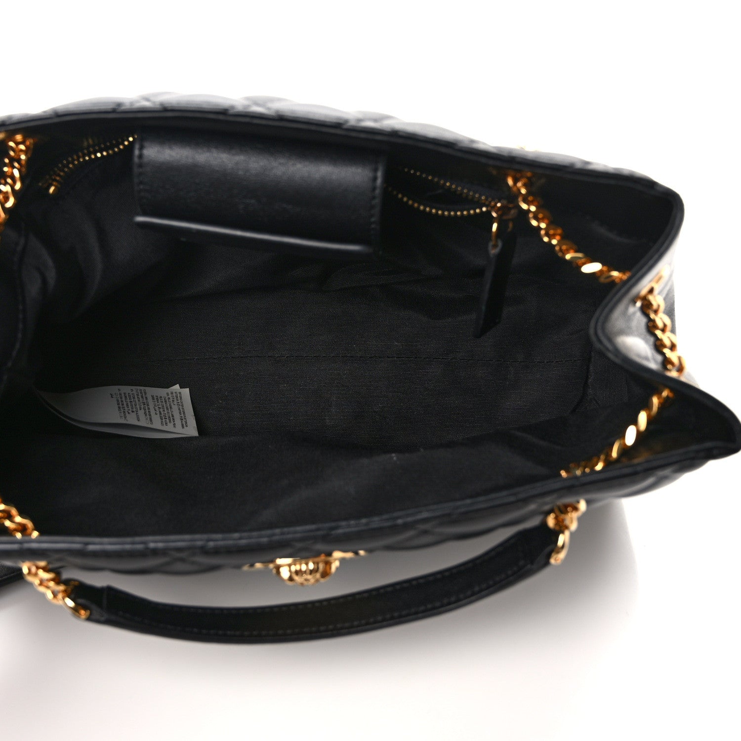 Versace Nappa Quilted Medusa Chain Shoulder Bag Black 5 of 15