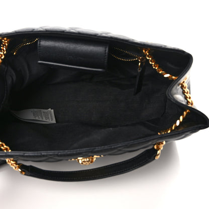 Versace Nappa Quilted Medusa Chain Shoulder Bag Black 5 of 15