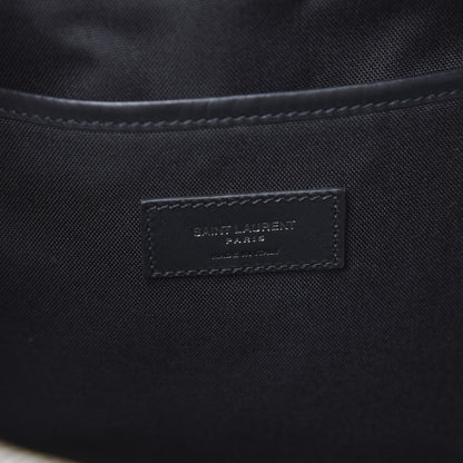 Saint Laurent Canvas Signature Heaven Embroidered City Backpack Black 7 of 10