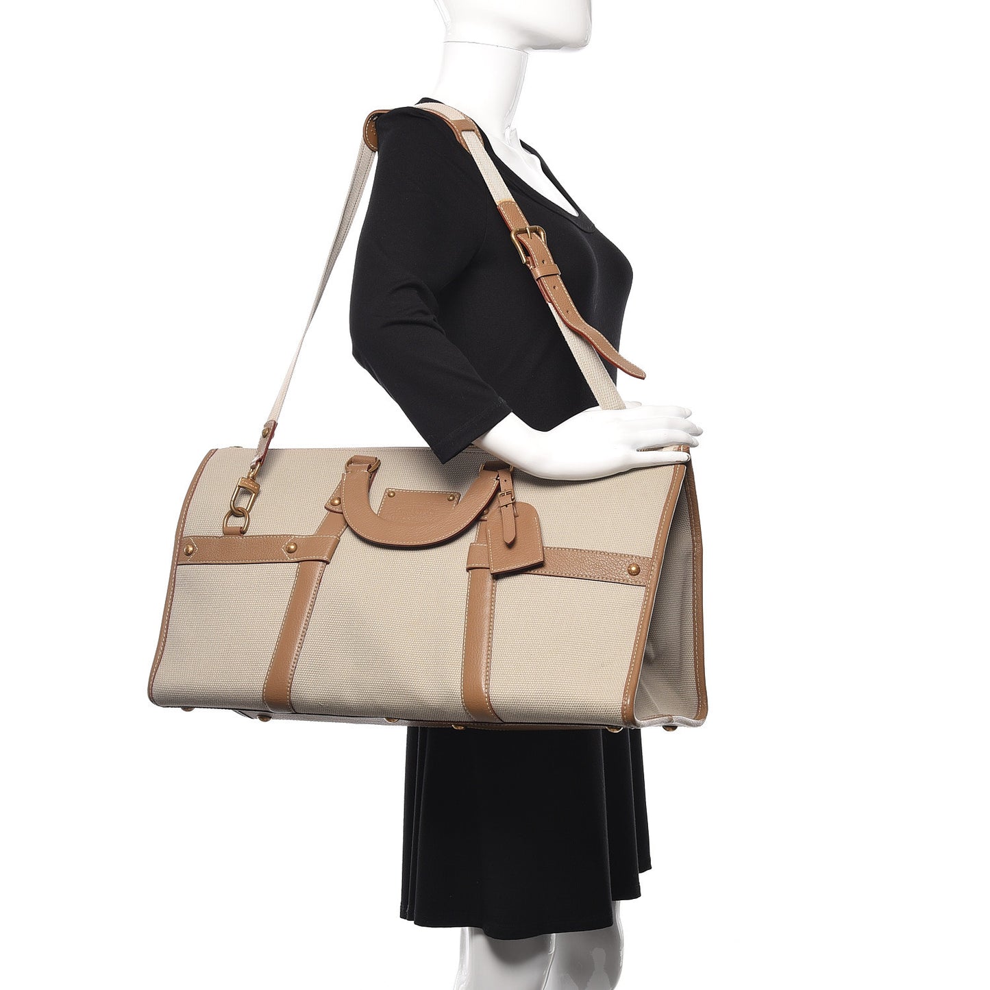 Toile Trianon Sac Neverfull Weekender 50 Beige