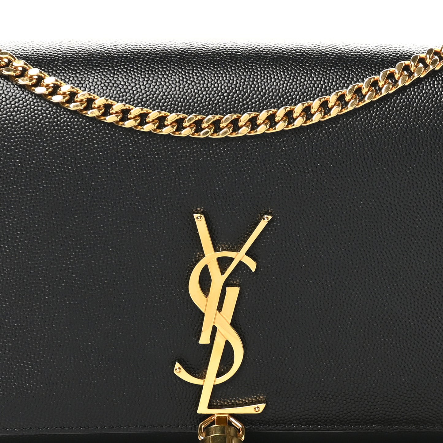 Grain De Poudre Medium Classic Monogram Kate Tassel Satchel Black