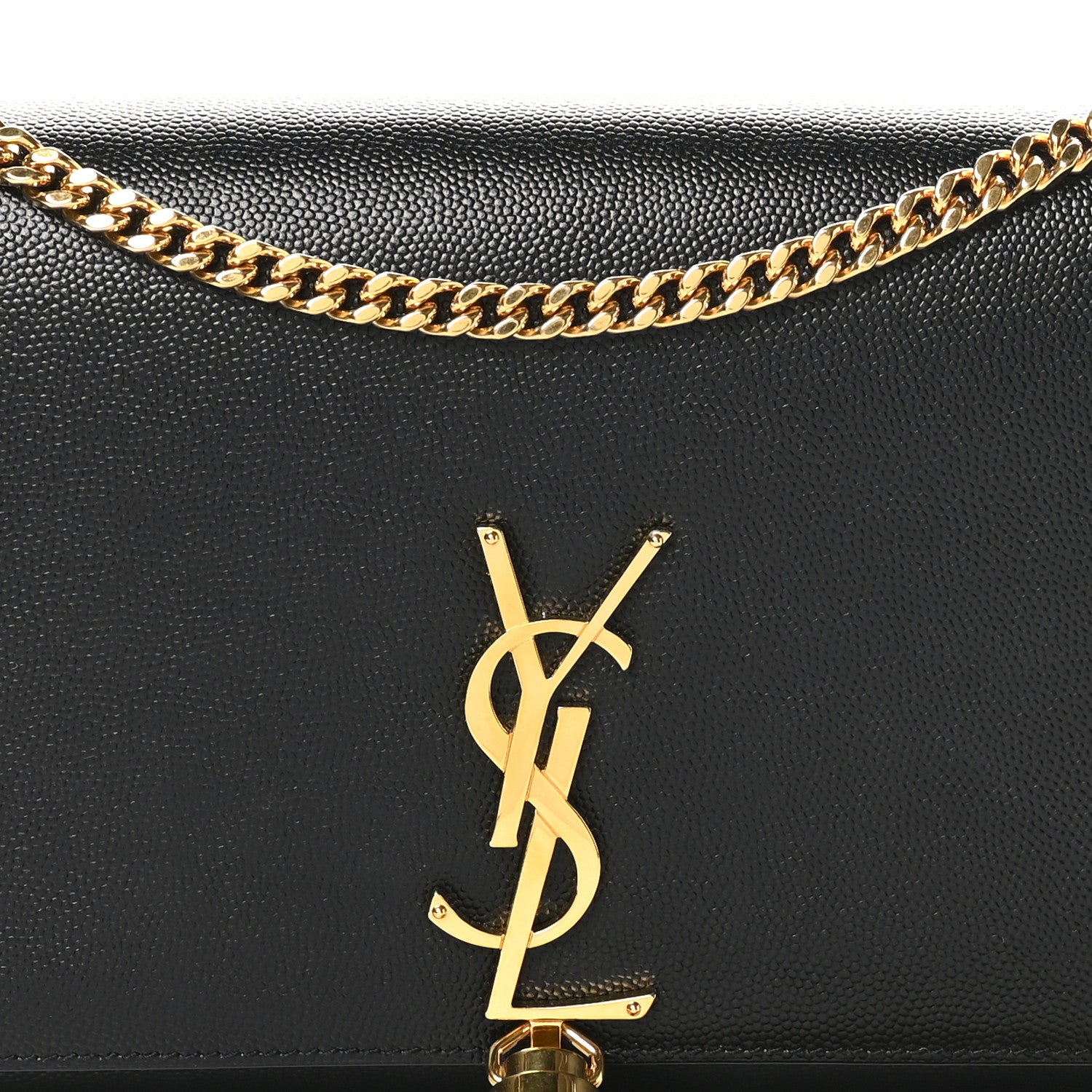 Saint Laurent Grain De Poudre Medium Classic Monogram Kate Tassel Satchel Black 8 of 10