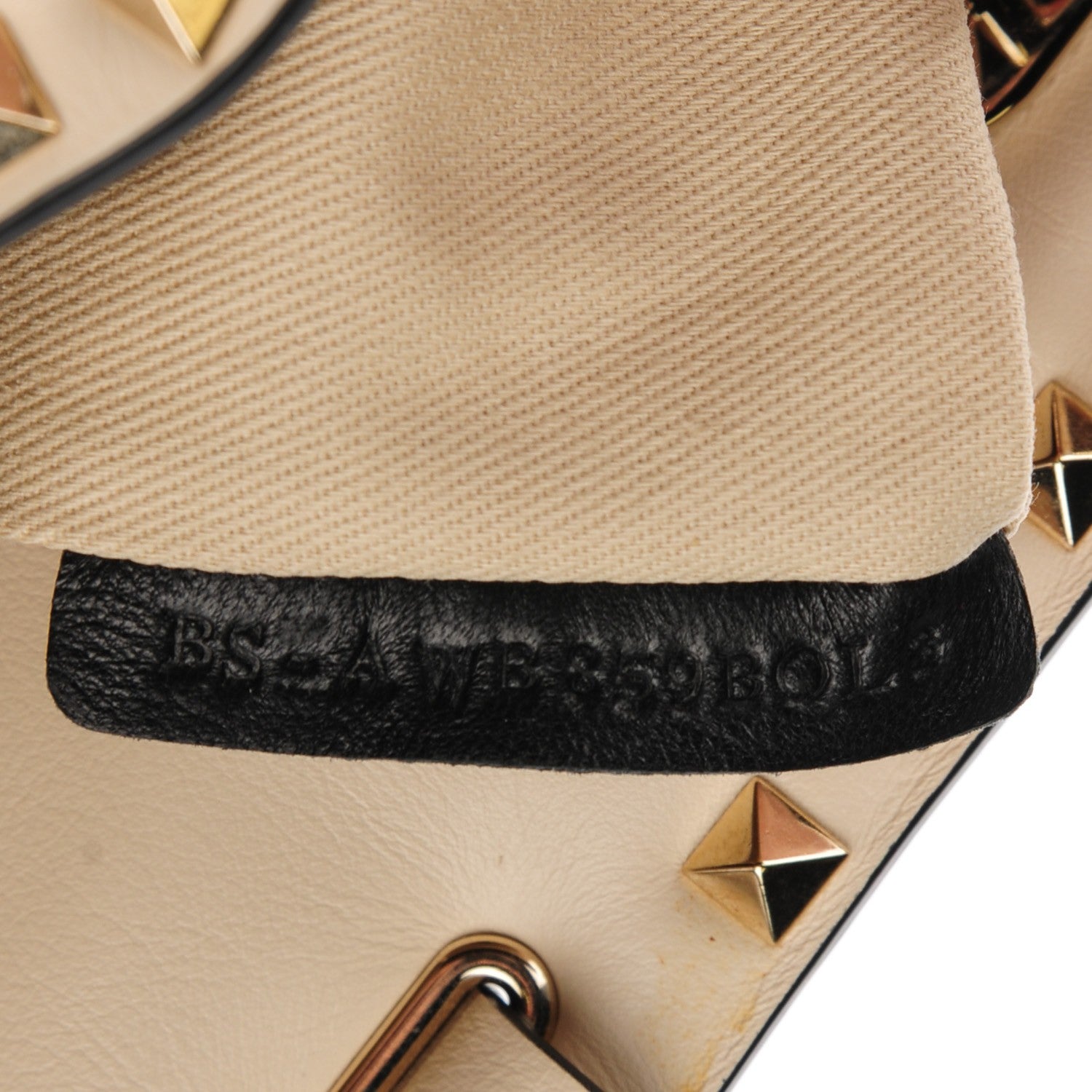 Valentino Garavani Vitello Rockstud Shoulder Satchel Ivory 7 of 8