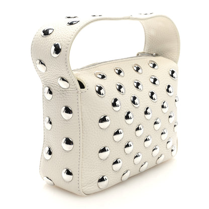 Khaite Pebbled Sport Calfskin Studded Small Elena White 3 of 9