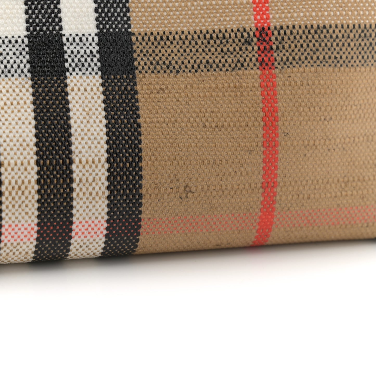 Coated Canvas Vintage Check Calfskin Mini Highlands Shoulder Bag Sand
