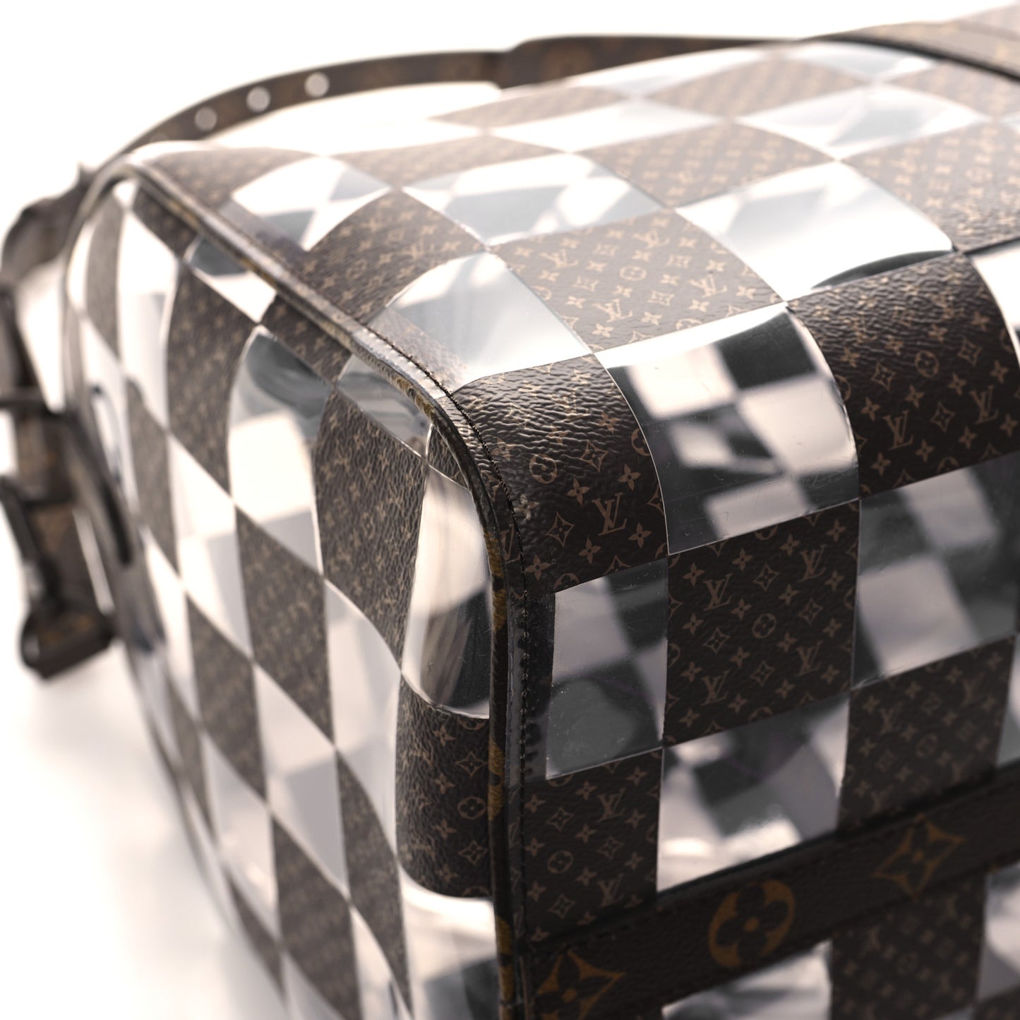 PVC Monogram Chess Keepall Bandouliere 50