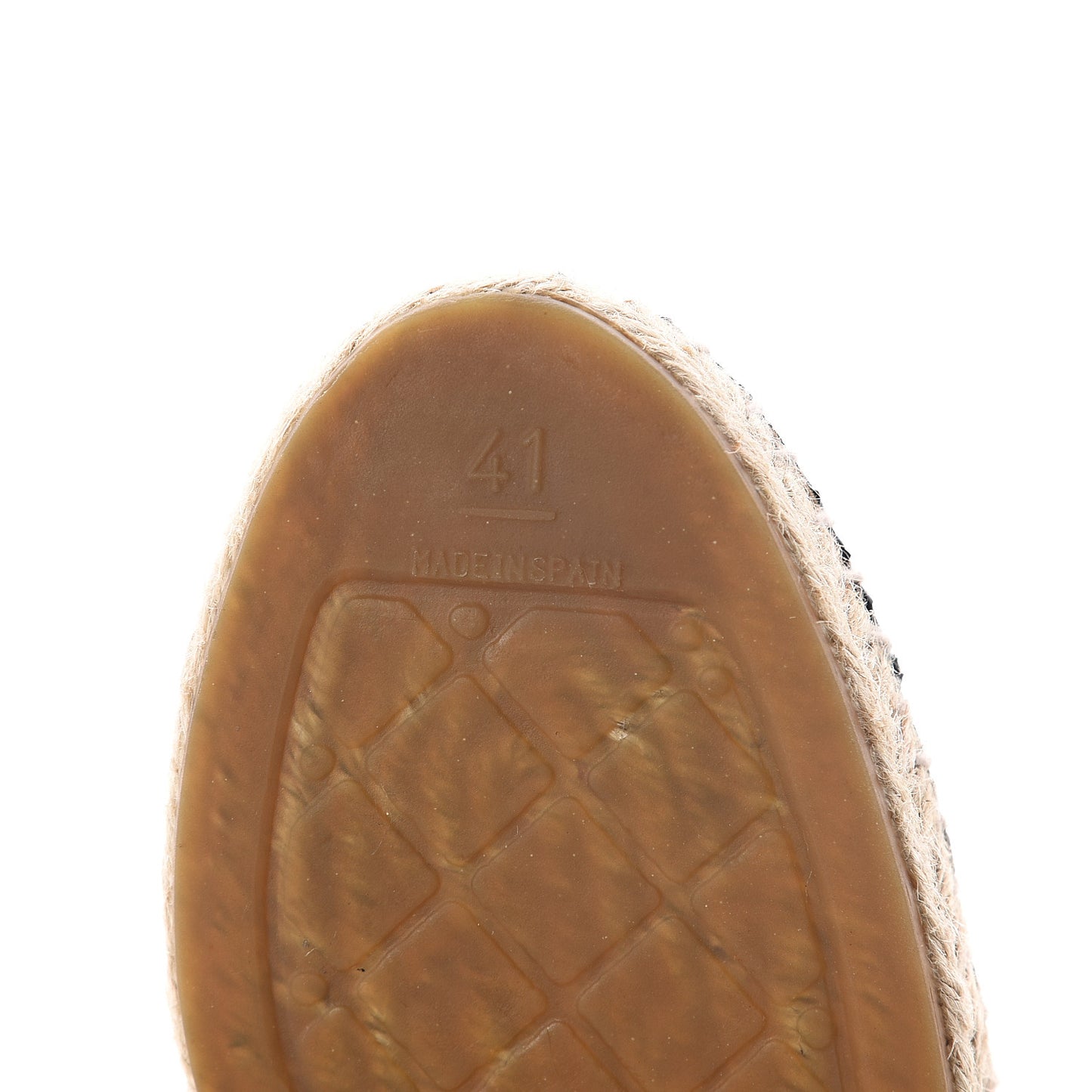 Crackled Calfskin High Top Espadrilles 41 Light Beige Black