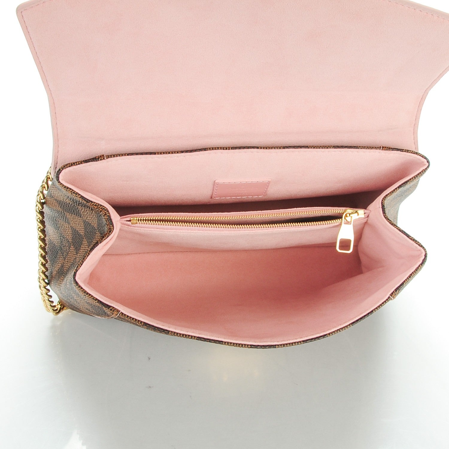 Louis Vuitton Damier Ebene Caissa Clutch Rose Ballerine 5 of 7