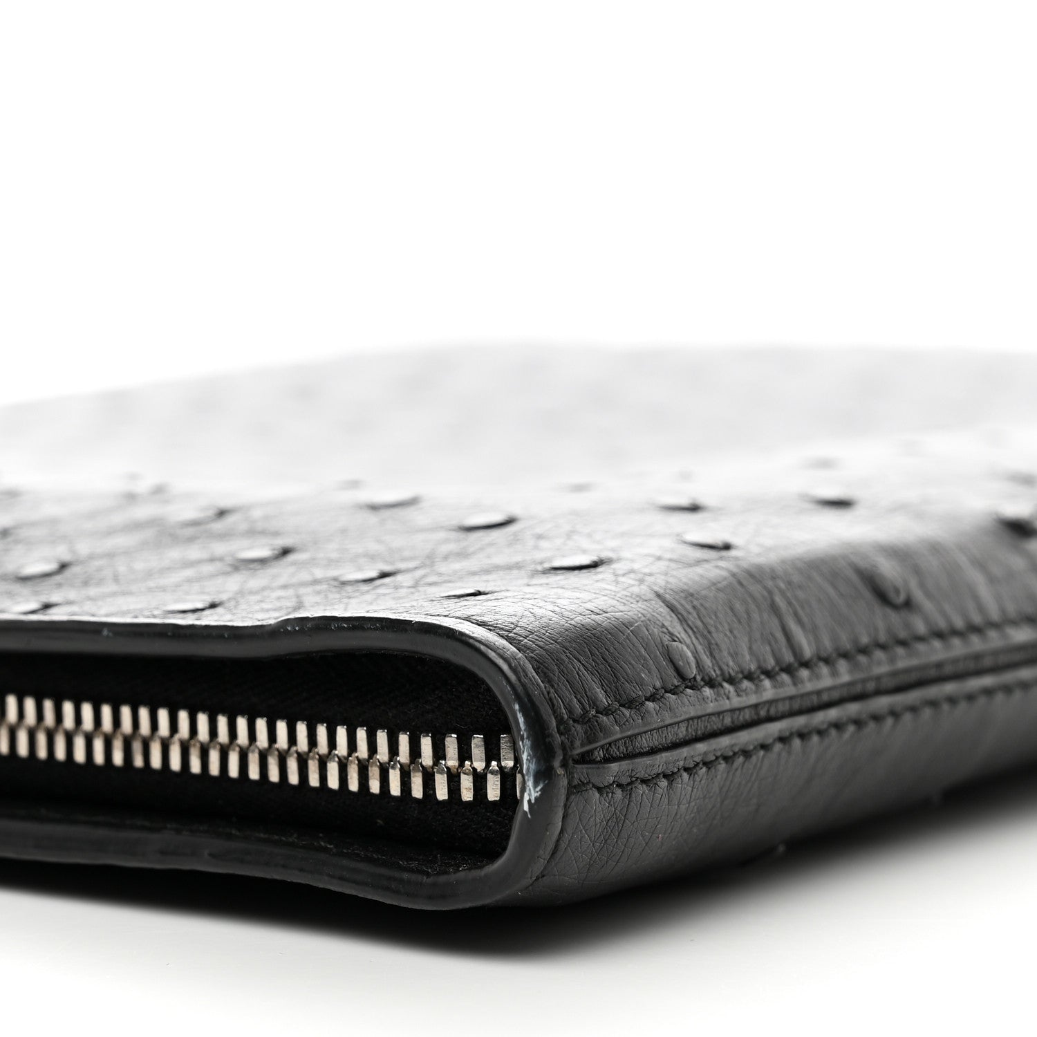 Bottega Veneta Ostrich Document Case Black 9 of 9