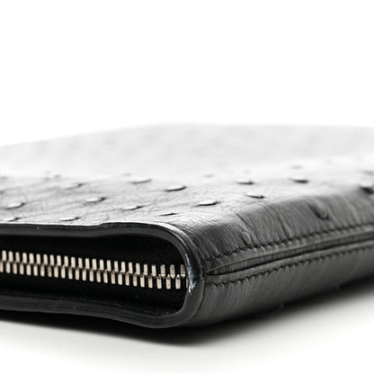 Bottega Veneta Ostrich Document Case Black 9 of 9