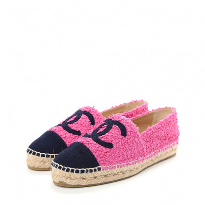 Chanel Tweed CC Espadrilles 41 Dark Pink Navy 3 of 11