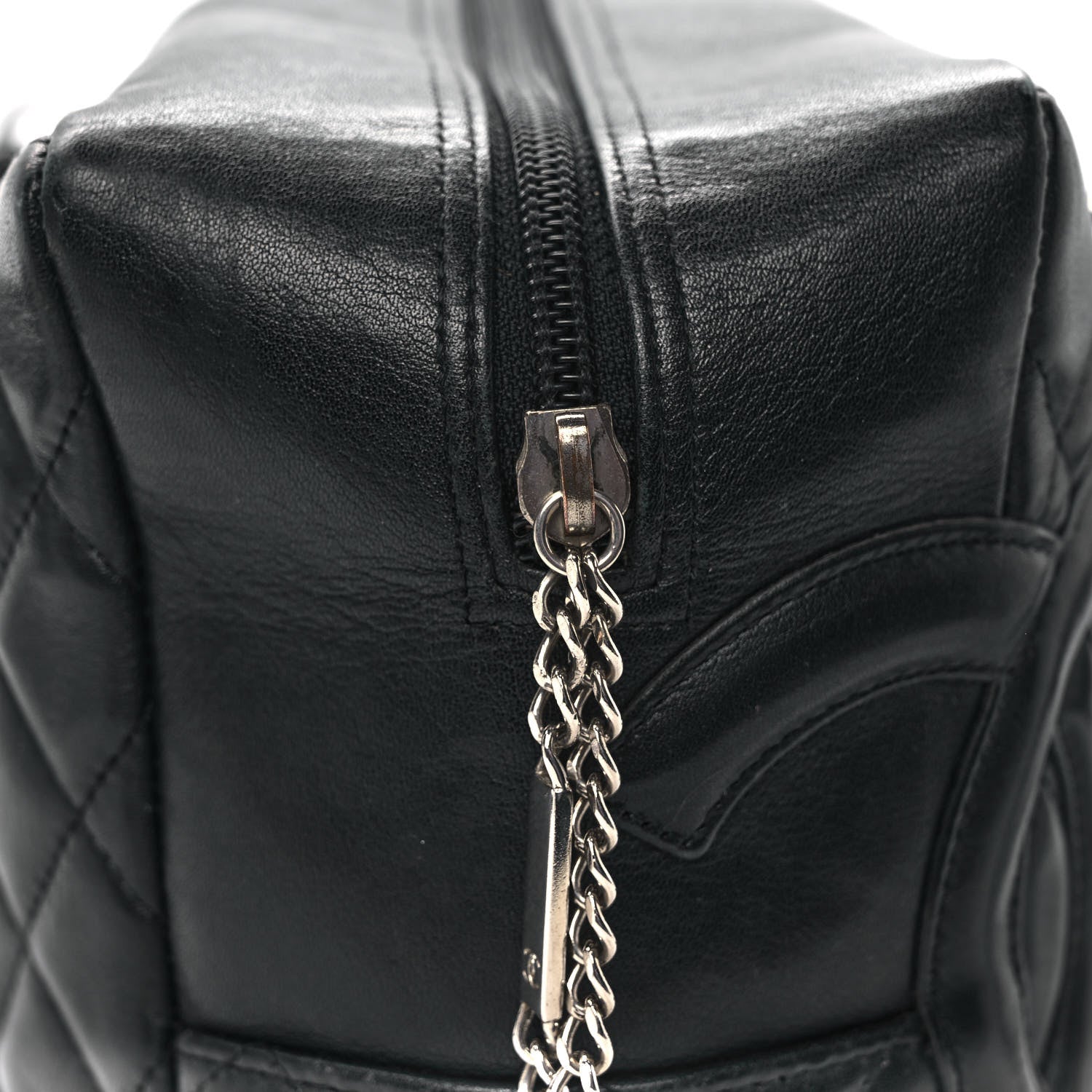 Chanel Calfskin Quilted Large Cambon Bowler Black 15 of 16