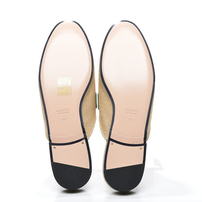 Gucci Canvas Vintage Charlotte Web Womens Princetown Slippers 36 Sand New Shamarock 6 of 10