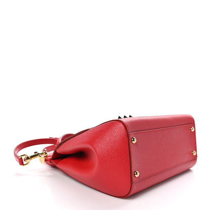 Dolce & Gabbana DOLCE &amp; GABBANA Dauphine Love Studded Medium Miss Sicily Satchel Red 4 of 9