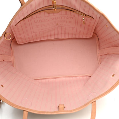 Louis Vuitton Damier Azur Neo Neverfull MM Rose Ballerine 5 of 11